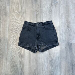 American Apparel Black Denim Shorts